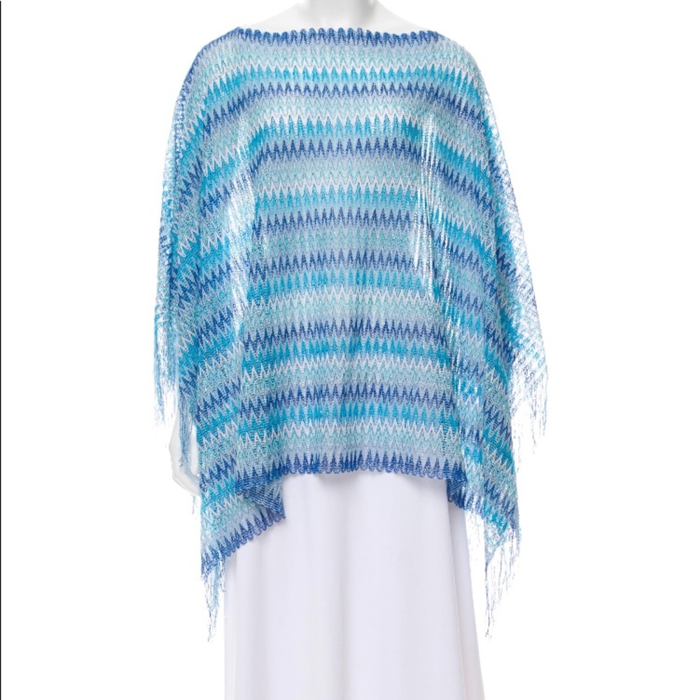 Missoni knit poncho